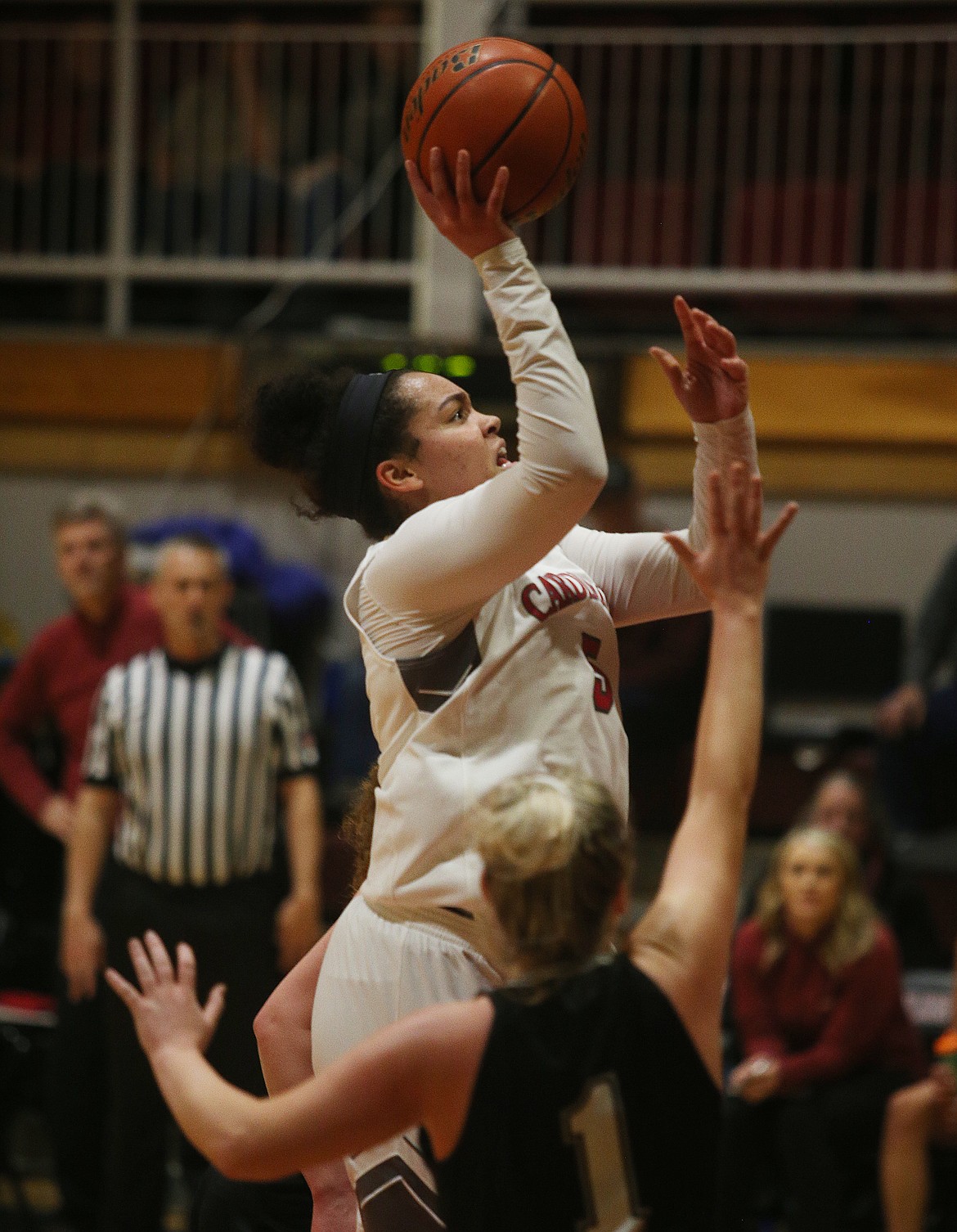 North Idaho College&#146;s Keara Simpson goes for a layup against Wenatchee Valley College&#146;s Kiara Steen.