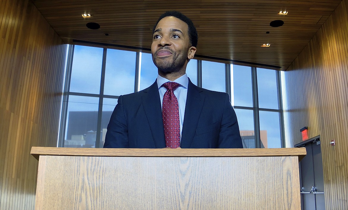 This image released by Netflix shows Andr&eacute; Holland in a scene from &#147;High Flying Bird.&#148; (Peter Andrews/Netflix via AP)