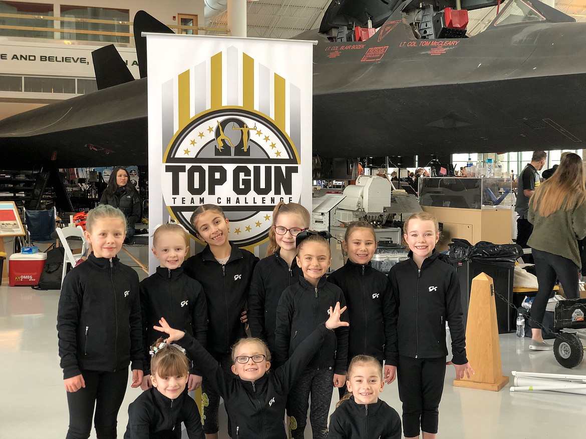 Courtesy photo
Avant Coeur Gymnastics Level 2 Girls took 3rd as a team at the Top Gun Challenge in McMinnville, Ore. In the front row from left are Georgia Carr, Jadyn Jell and Lucky Call; and back row from left, Summer Nelson, Olivia Hynes, Gabriella Navarrate, Audrey Slauson, Karly Harmon, Analise Garcia and Quinn Howard.