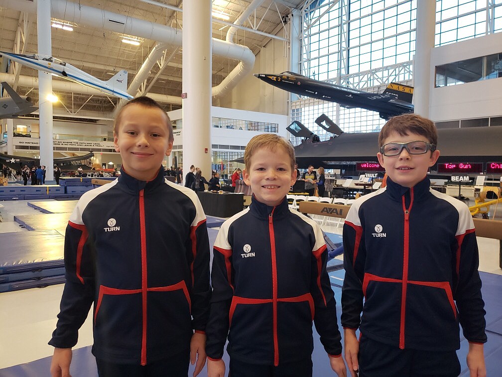 Courtesy photo
Avant Coeur Gymnastics Level 6 Boys at the Top Gun Challenge in McMinnville, Ore. From left are Conan Tapia, Hudson Petticolas and Blake Laird.