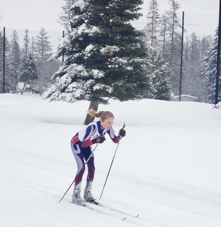 Maeve Ingelfinger was the top finisher Saturday in the 4K race at the Carnival Classic at Glacier Nordic Club.