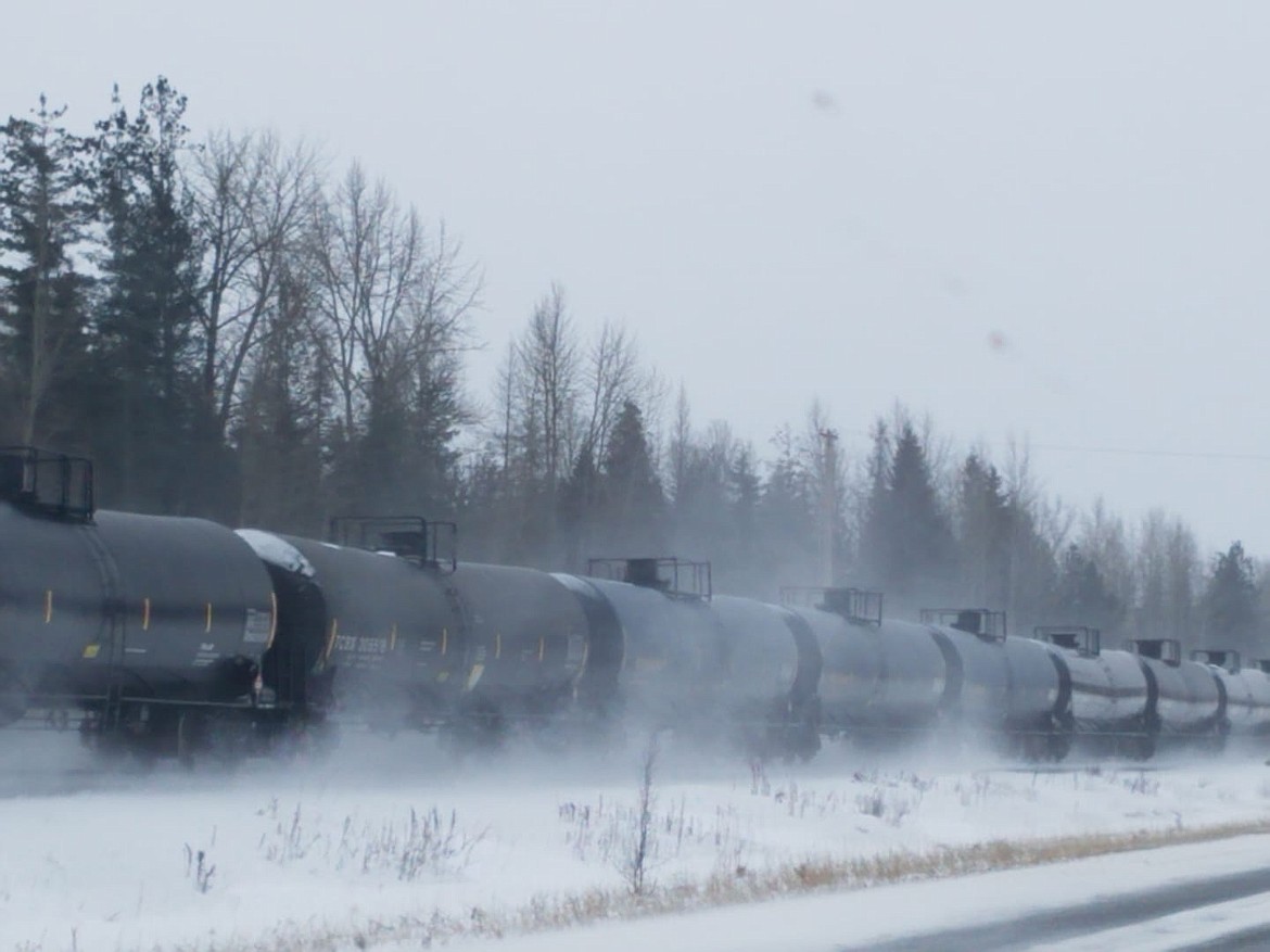 Photo by JULIE KREZMAN
The train blowing snow in the Elmira area.