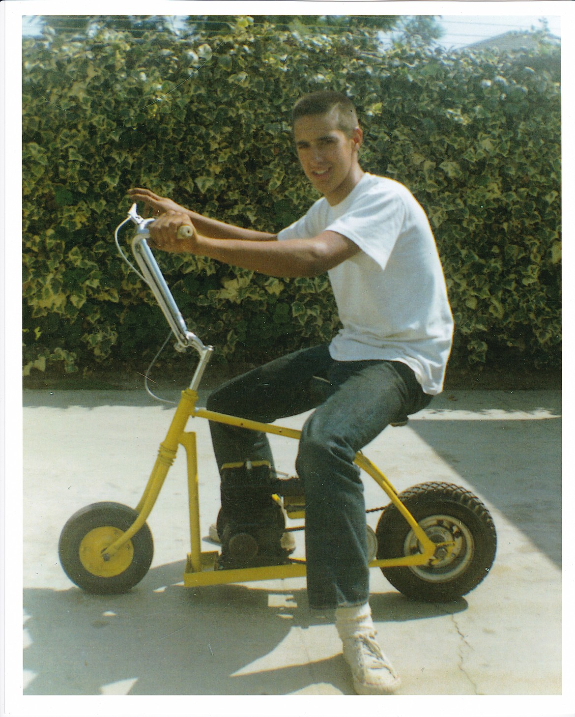 Darolds first motorized construction project  at age 14  was a minibike he called Doodlebug.