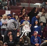 At basketball tournament, a small sign causes a big row