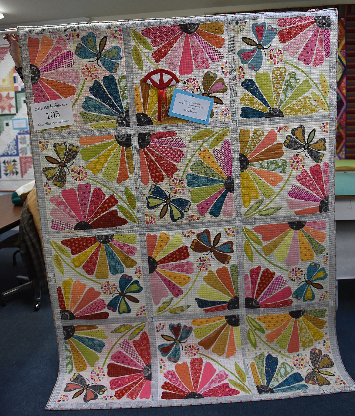 BEA RADERMACHER earned a tie for second place in the Quilt Walk Around Polson promotion with her entry, &#147;Garden Party.&#148;