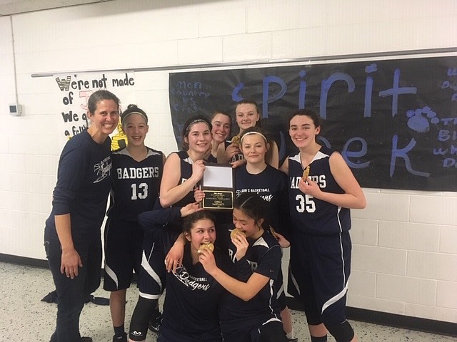 The eighth girls took third place in the 70th annual Eighth Grade Basketball Tournament.