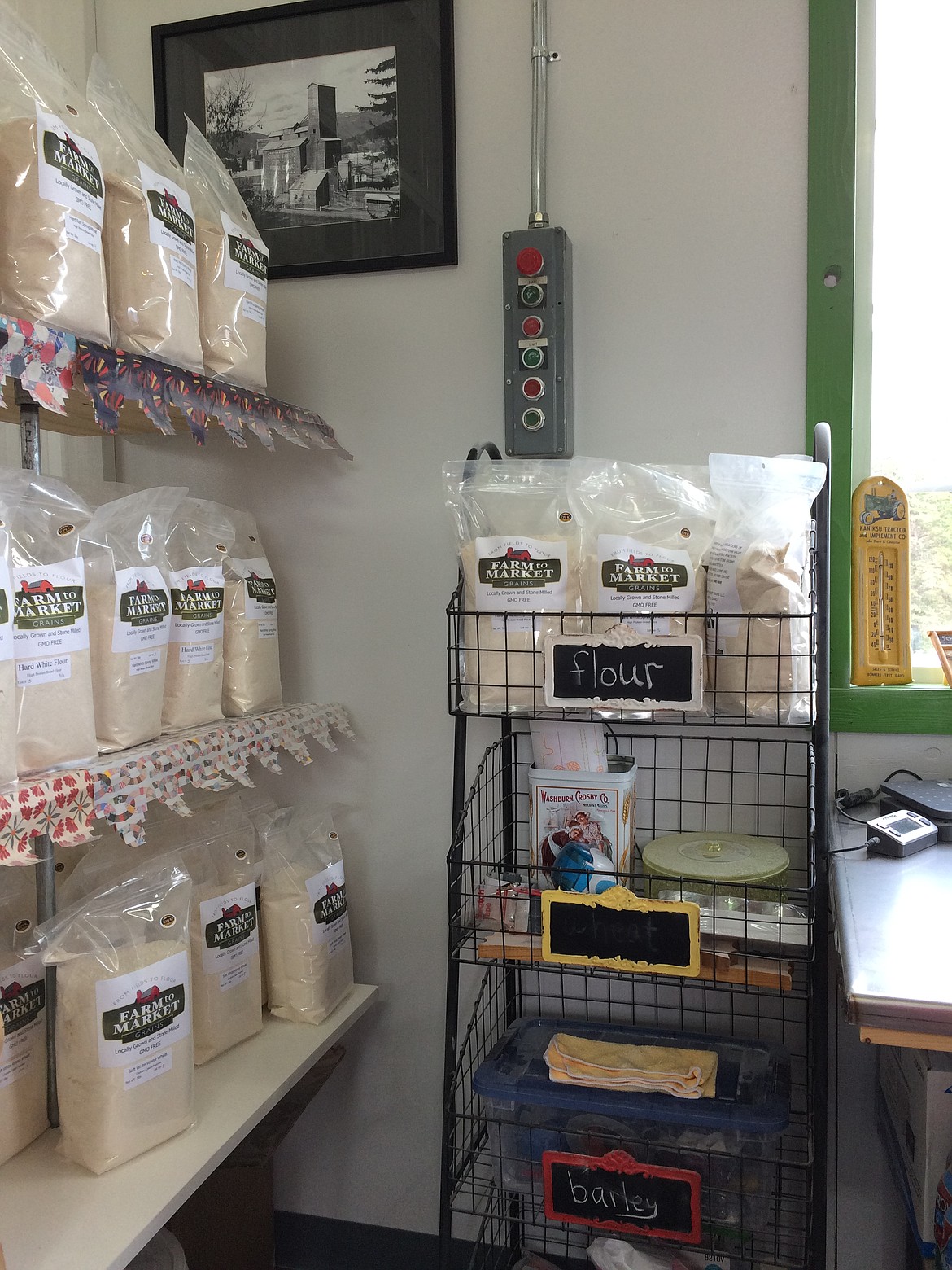 Farm to Market Flour mill packages.
