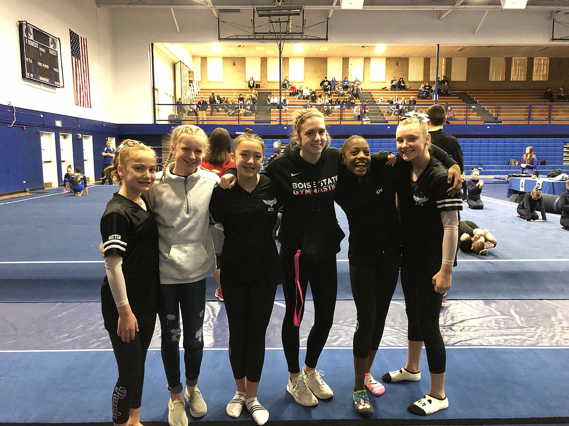 Courtesy photo
Avant Coeur Gymnastics Level 7s with Tessa DePasquale (BSU freshman Gymnast and former ACG Level 10). From left are Lily Call, Taylor Walker, Macy Uemoto, Tessa DePasquale, CC Bullock and Maddy Edwards.