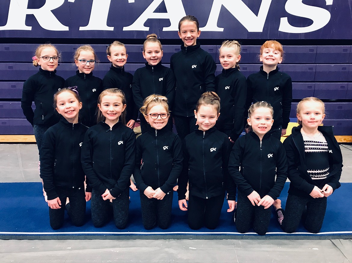 Courtesy photo
Avant Coeur Gymnastics Level 3s at the Mismo Magical Meet in Missoula. In the front row from left are Julianna Bonacci, Sophia Elwell, Karstin Harmon, Alivia Garcia, Callista Petticolas and Piper St. John; and back row from left, Lily Kramer, Dahlia Kramer, Mckenna Wilson, CC Miller, Lola Baron, Avery Hammons and Sophie Phillips.