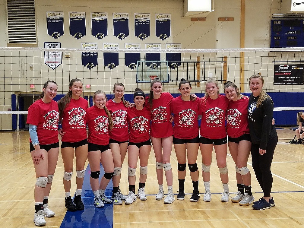 Courtesy photo
The T3 17 Smack volleyball team won the silver bracket of the Sideout  U18 Winter Classic volleyball tournament held at Mead High School in Spokane on Feb. 24. From left are Olivia Minnick, Sophia Turningrobe, Megan MacKinney, Kayla Freed, Kylie Marneris, Kaily Degraw, Jenny Slaveck, Katie Korn, Lauryn Fuller and coach McKayla Ferris.