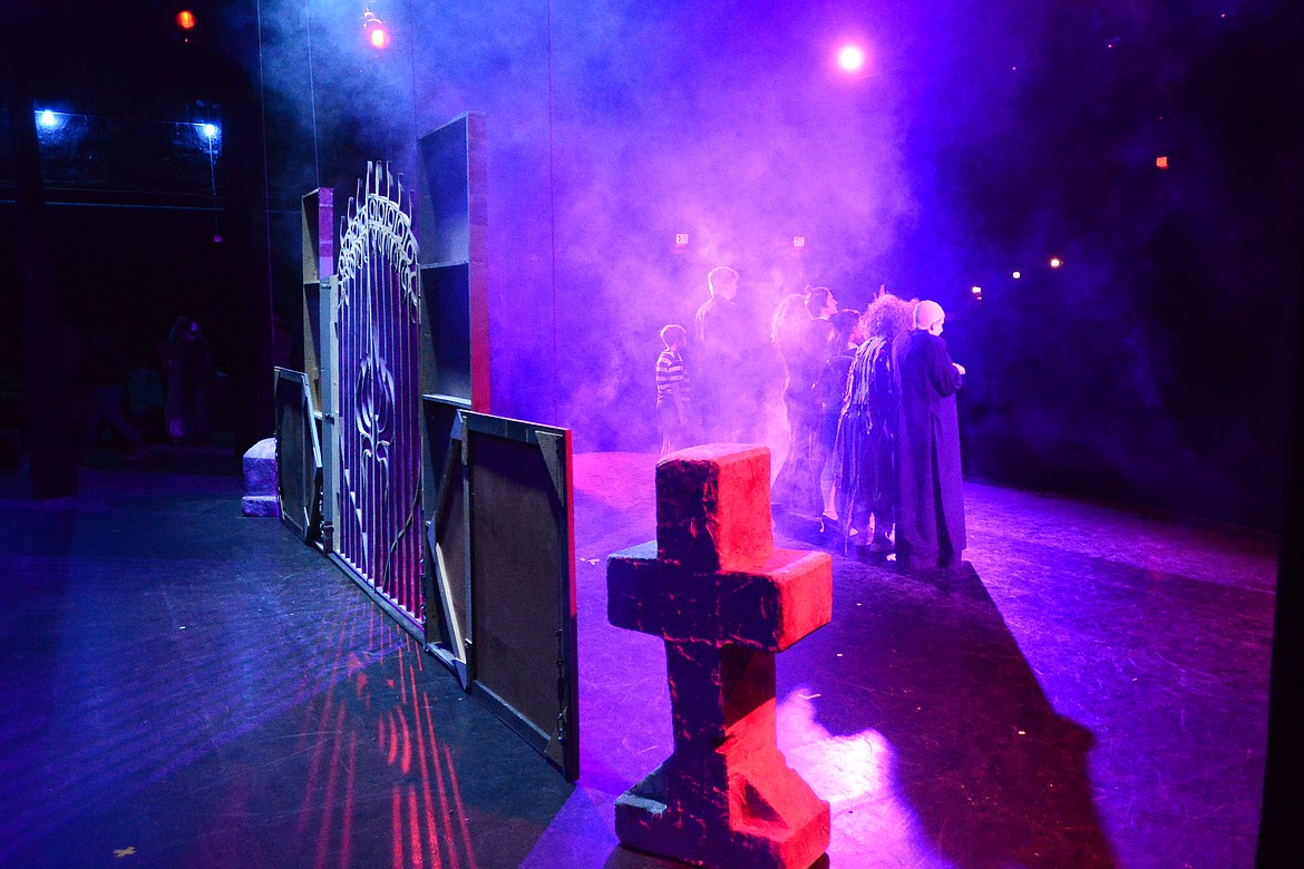 A view from backstage as the Bigfork Playhouse Children's Theatre rehearses &quot;Addams Family: The Musical&quot; at Bigfork Center for the Performing Arts on Wednesday, March 13. (Casey Kreider/Daily Inter Lake)