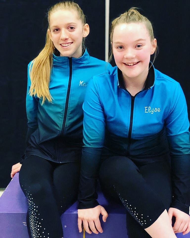 Courtesy photo
Technique Gymnastics Xcel Golds at the Royal Festival in Cheney. From left are Kaitlynn Butler and Elyse Hemenway.