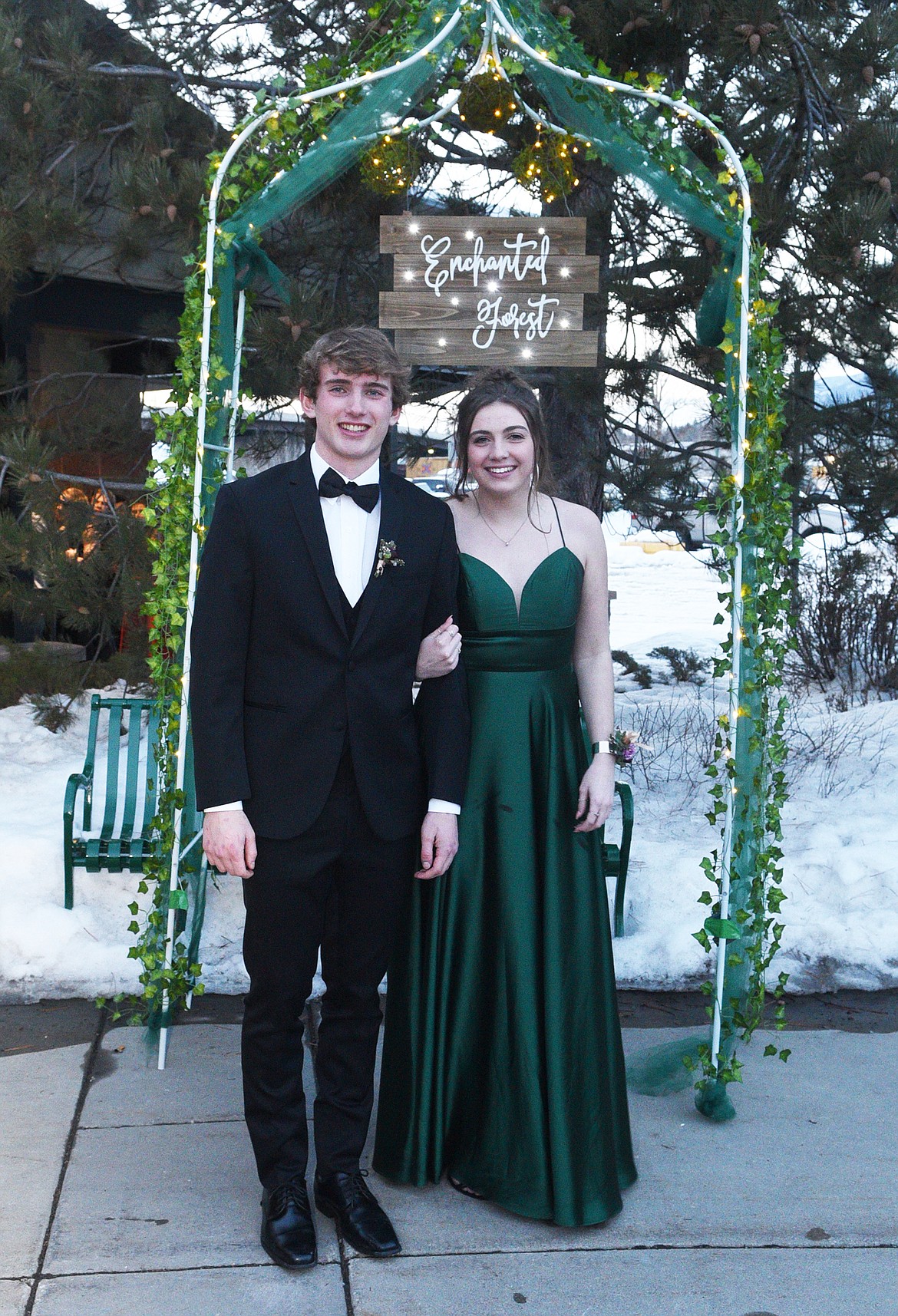 Students walk in the Grand March Saturday night during the Whitefish High School Prom at the O&#146;Shaughnessy Center. (Heidi Desch/Whitefish Pilot)