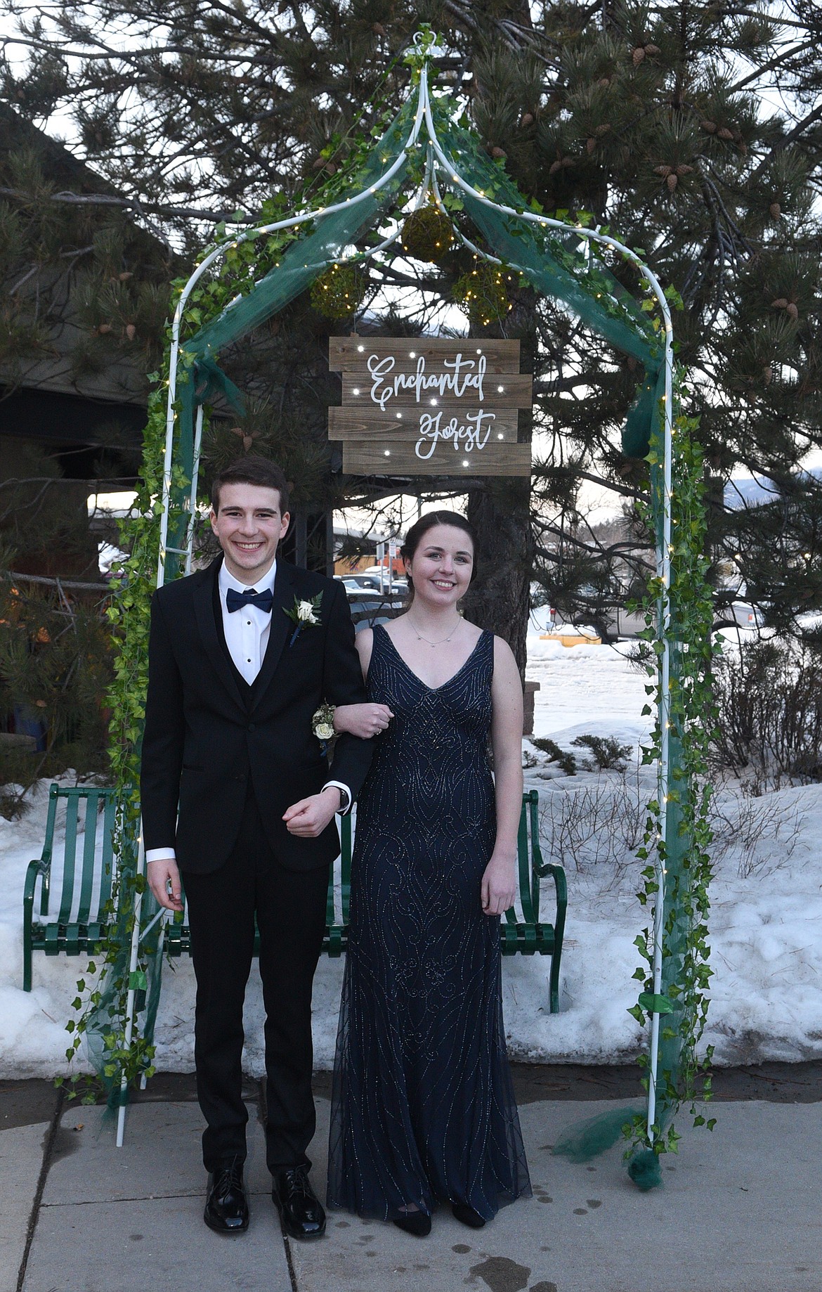 Students walk in the Grand March Saturday night during the Whitefish High School Prom at the O&#146;Shaughnessy Center. (Heidi Desch/Whitefish Pilot)