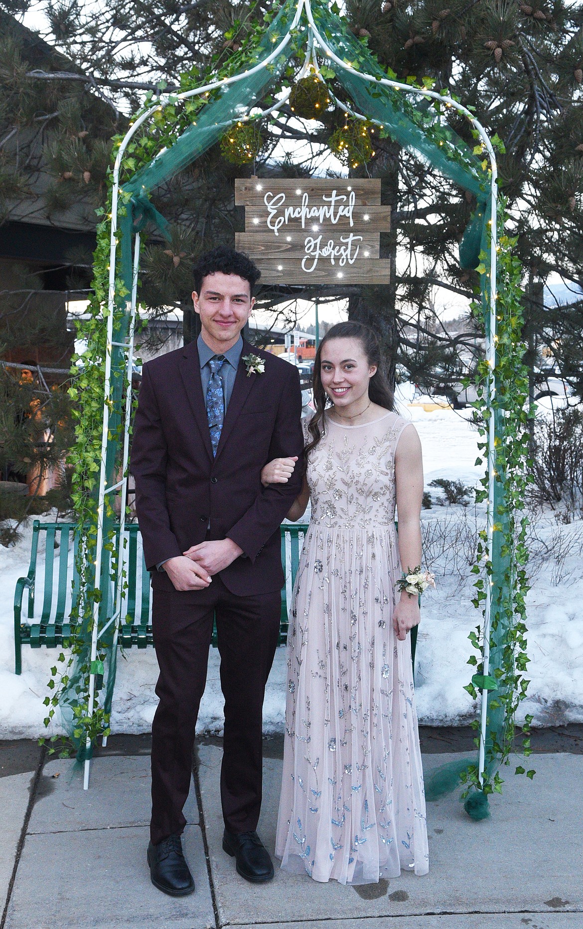 Students walk in the Grand March Saturday night during the Whitefish High School Prom at the O&#146;Shaughnessy Center. (Heidi Desch/Whitefish Pilot)