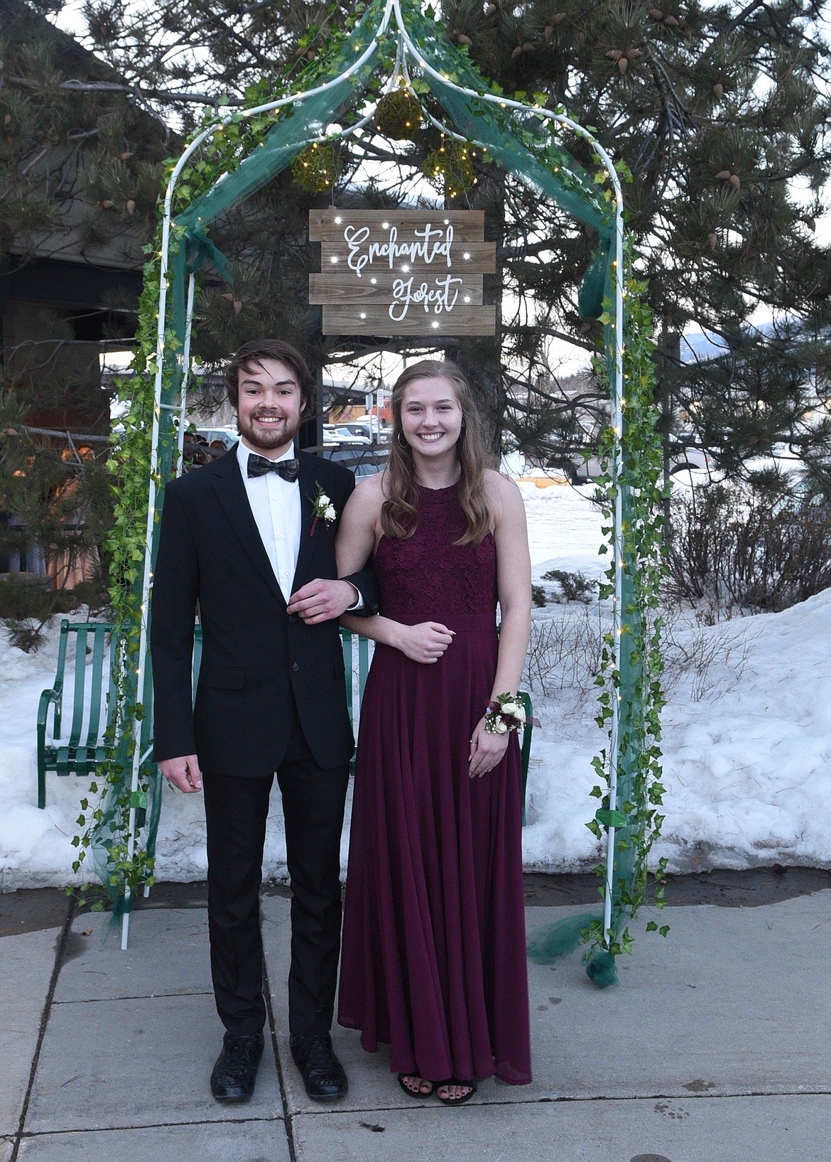 Students walk in the Grand March Saturday night during the Whitefish High School Prom at the O&#146;Shaughnessy Center. (Heidi Desch/Whitefish Pilot)