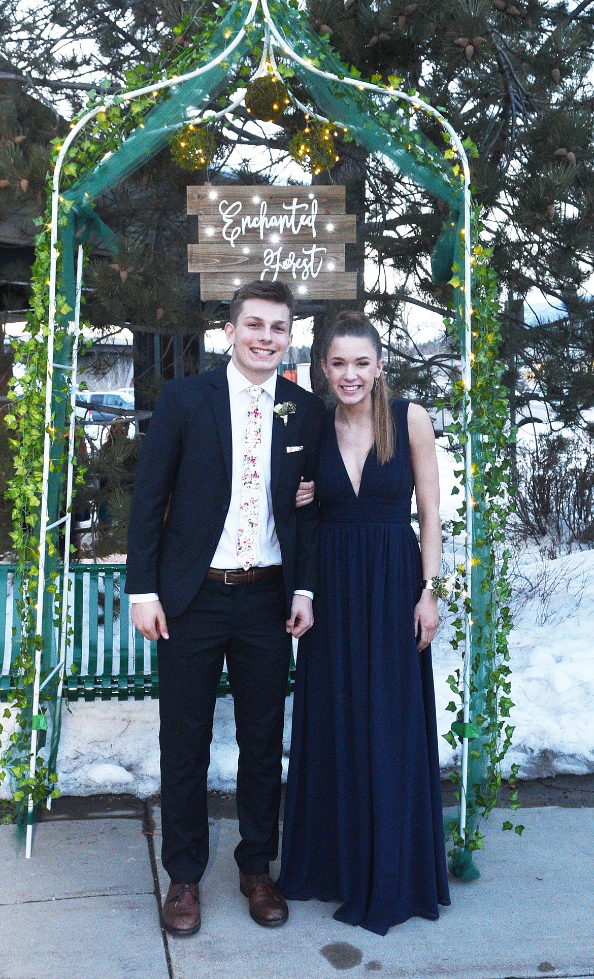 Students walk in the Grand March Saturday night during the Whitefish High School Prom at the O&#146;Shaughnessy Center. (Heidi Desch/Whitefish Pilot)