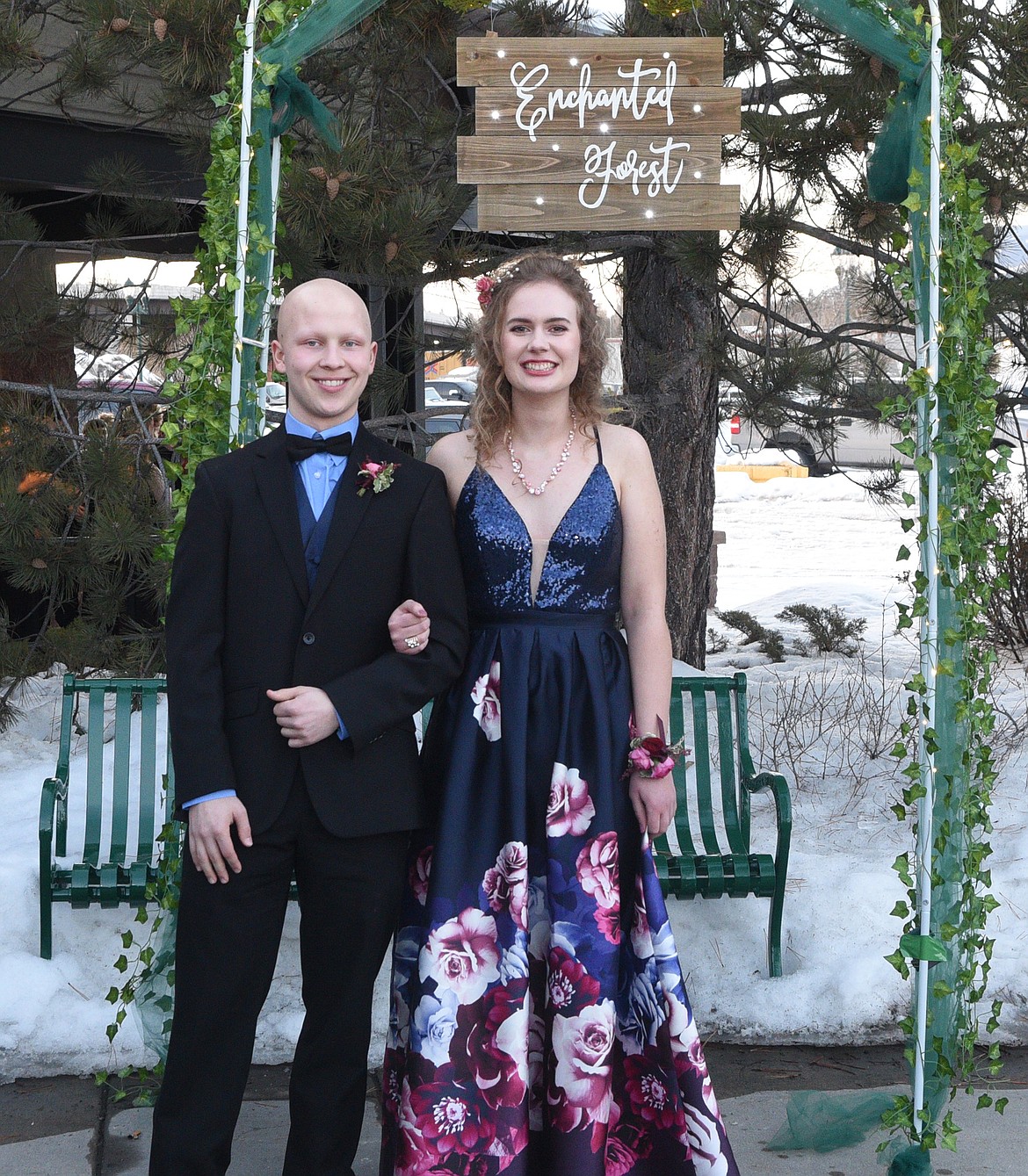 Students walk in the Grand March Saturday night during the Whitefish High School Prom at the O&#146;Shaughnessy Center. (Heidi Desch/Whitefish Pilot)