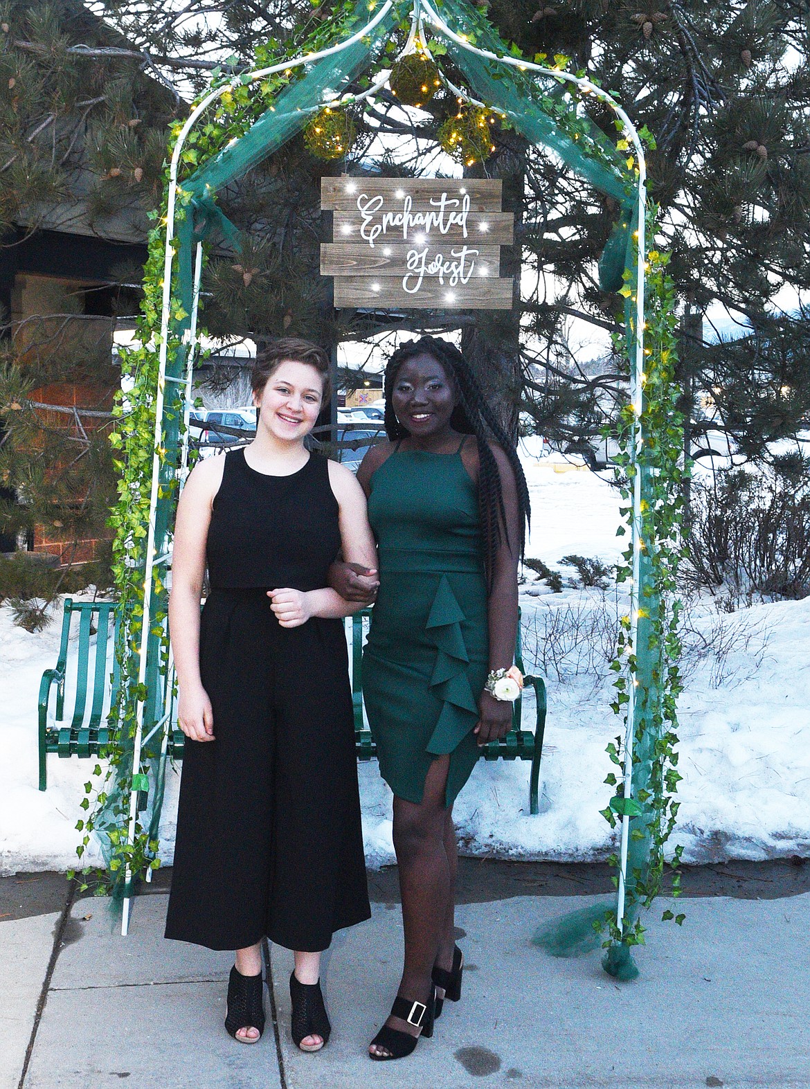 Students walk in the Grand March Saturday night during the Whitefish High School Prom at the O&#146;Shaughnessy Center. (Heidi Desch/Whitefish Pilot)