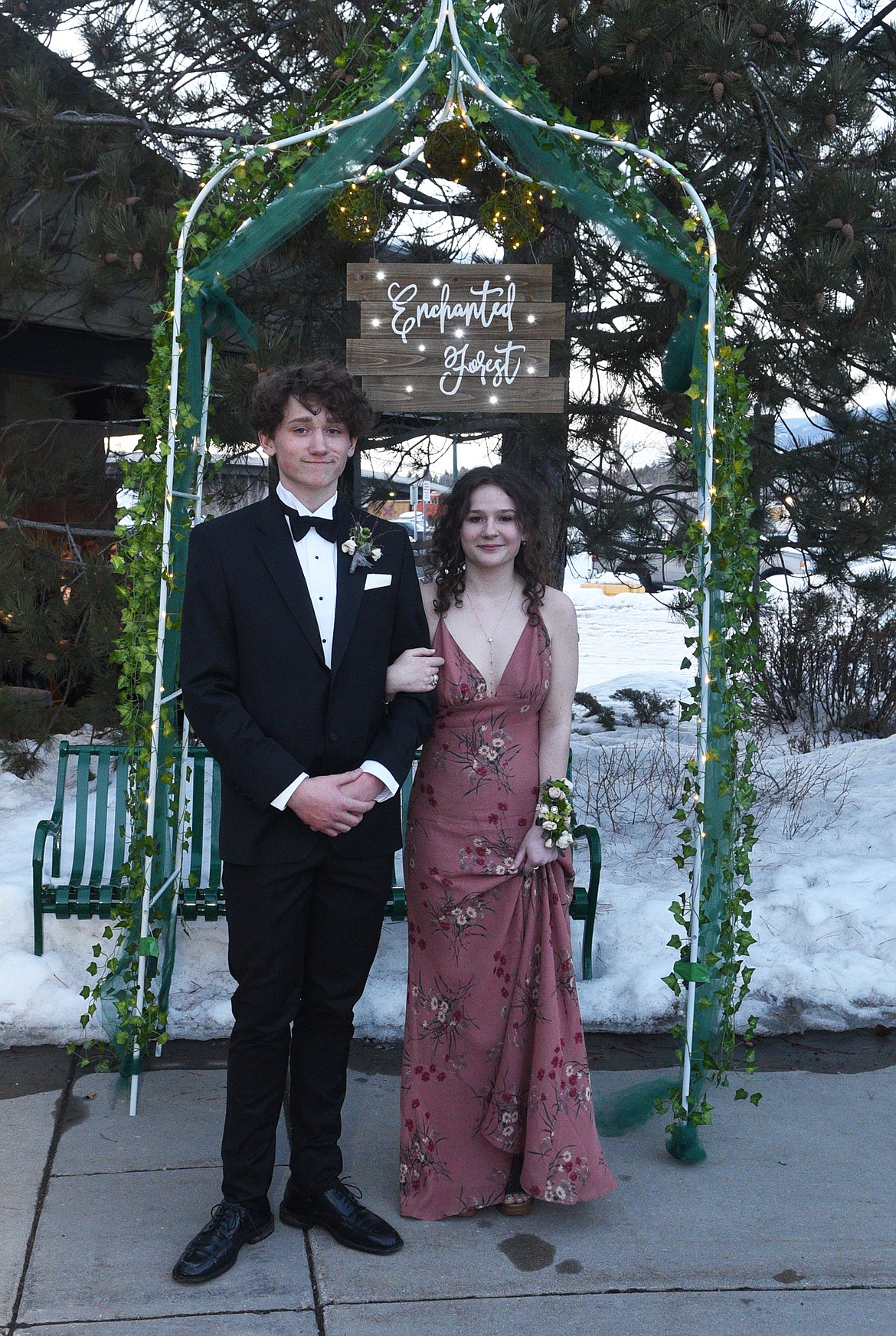 Students walk in the Grand March Saturday night during the Whitefish High School Prom at the O&#146;Shaughnessy Center. (Heidi Desch/Whitefish Pilot)