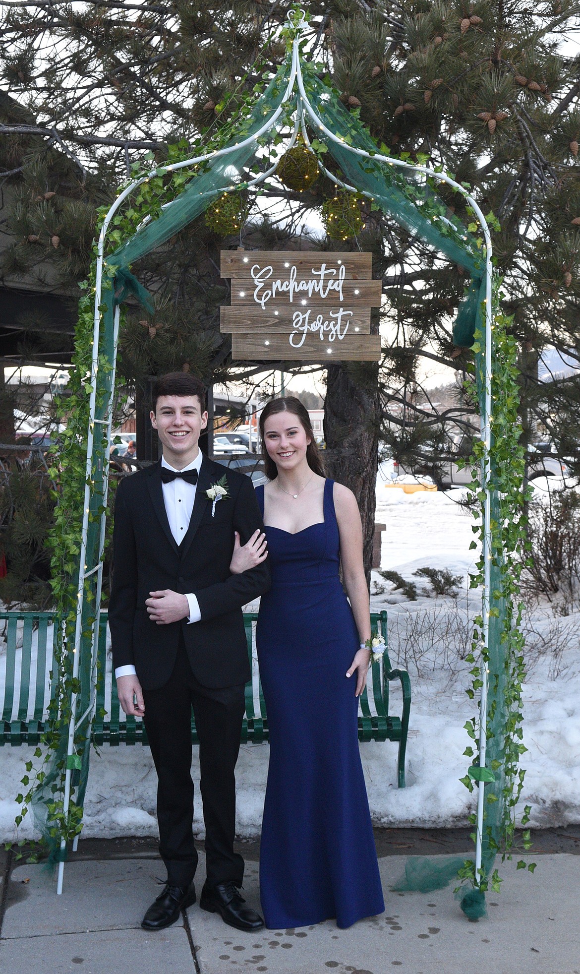 Students walk in the Grand March Saturday night during the Whitefish High School Prom at the O&#146;Shaughnessy Center. (Heidi Desch/Whitefish Pilot)