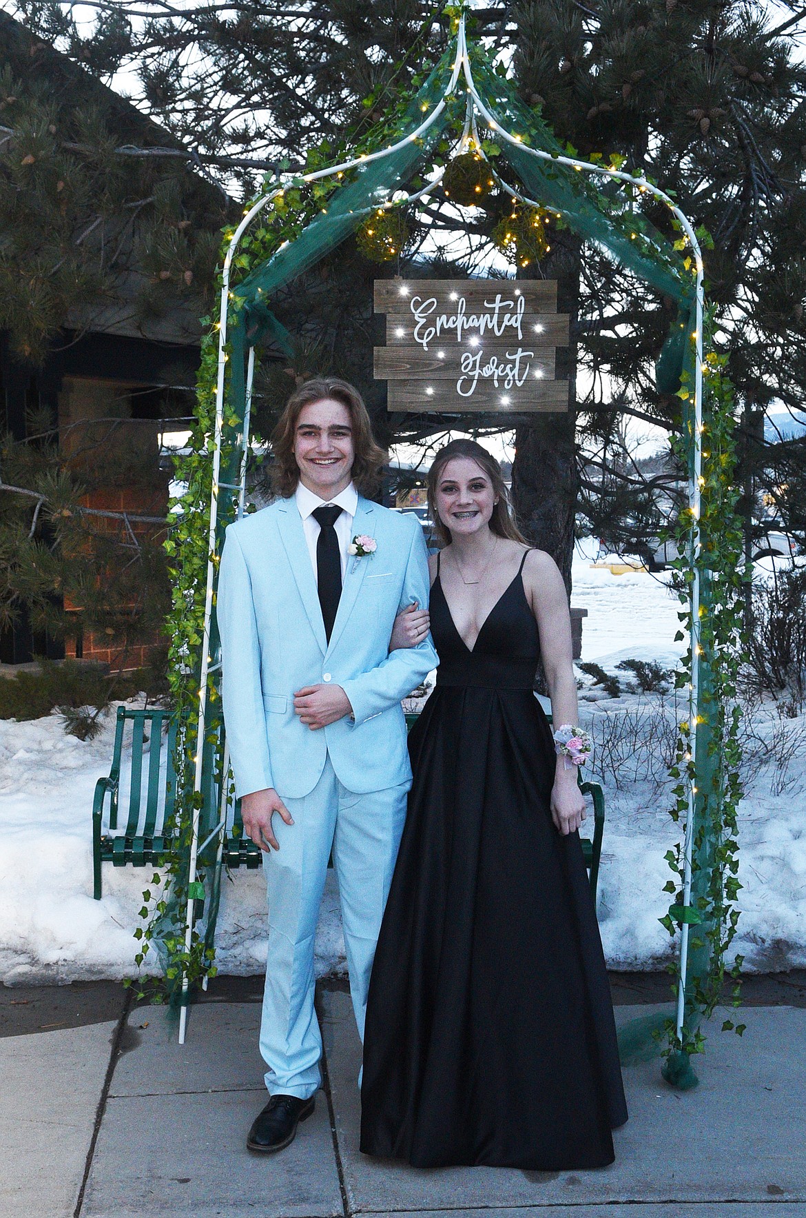 Students walk in the Grand March Saturday night during the Whitefish High School Prom at the O&#146;Shaughnessy Center. (Heidi Desch/Whitefish Pilot)