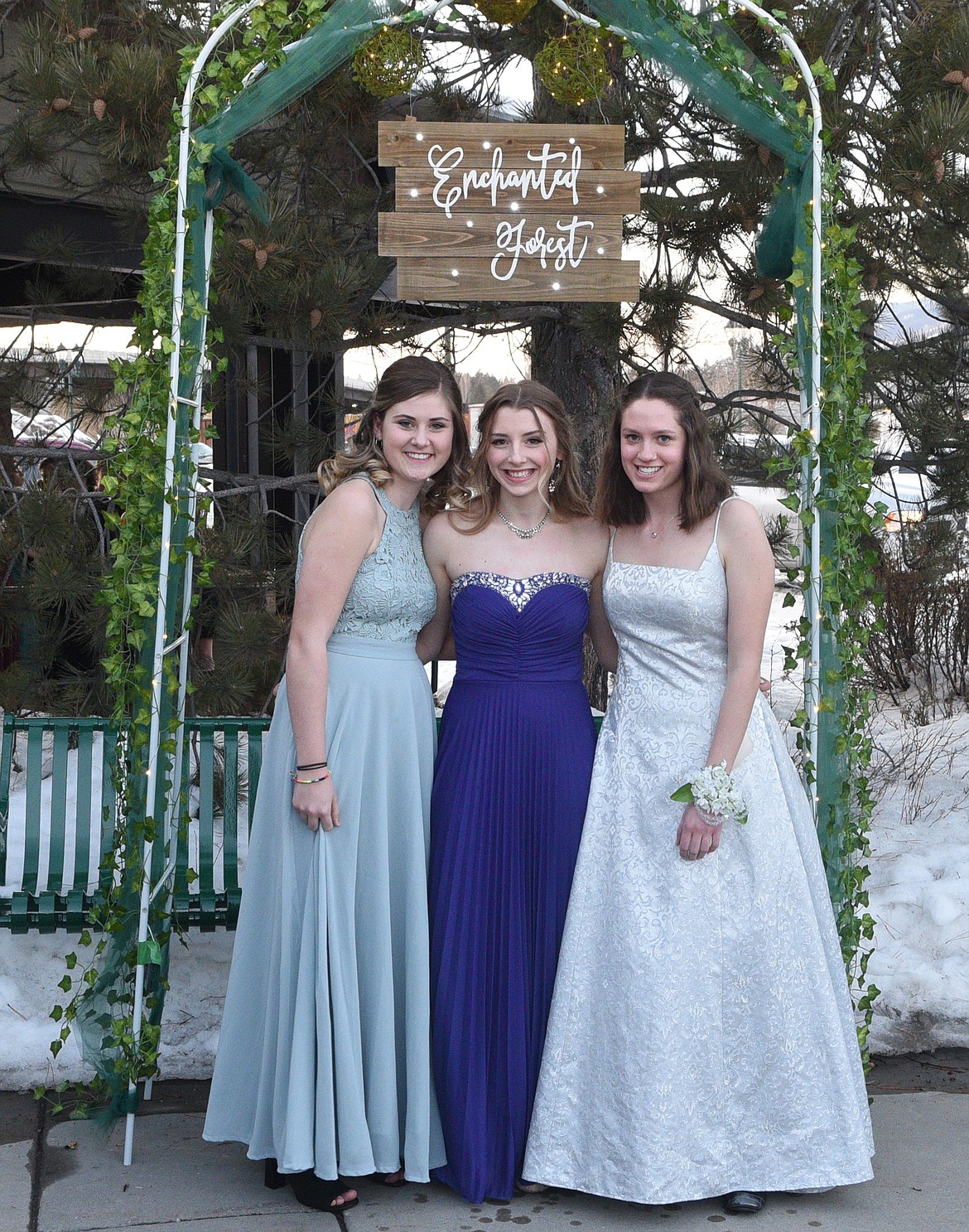 Students walk in the Grand March Saturday night during the Whitefish High School Prom at the O&#146;Shaughnessy Center. (Heidi Desch/Whitefish Pilot)