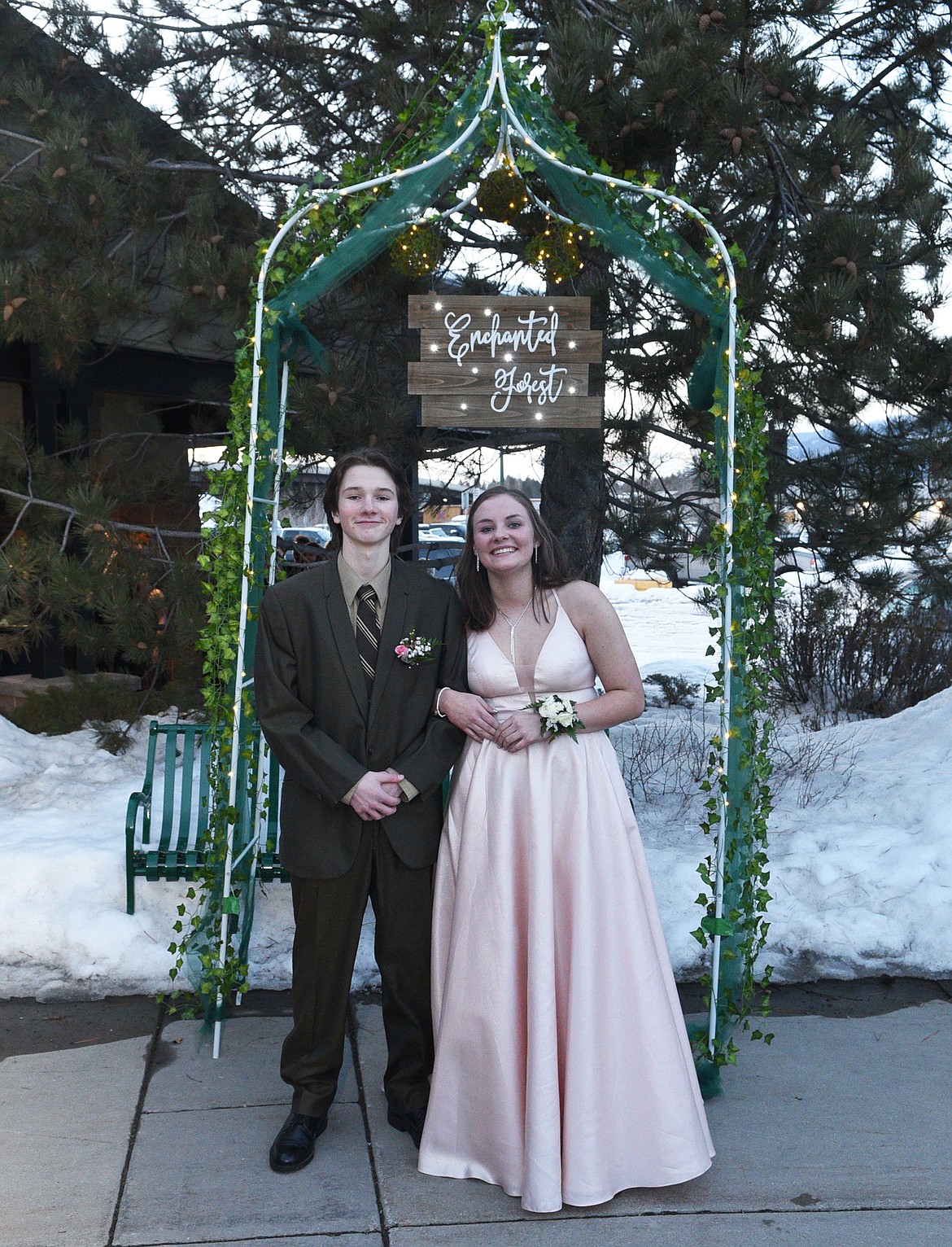 Students walk in the Grand March Saturday night during the Whitefish High School Prom at the O&#146;Shaughnessy Center. (Heidi Desch/Whitefish Pilot)