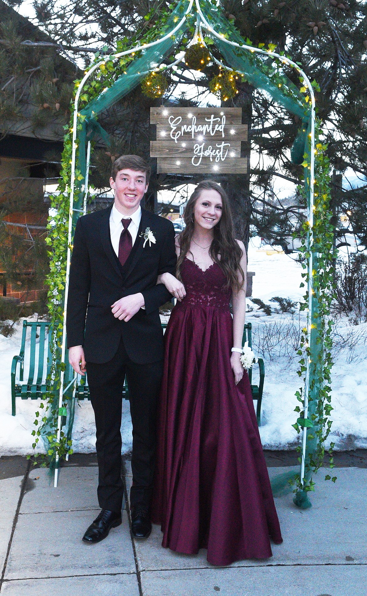 Students walk in the Grand March Saturday night during the Whitefish High School Prom at the O&#146;Shaughnessy Center. (Heidi Desch/Whitefish Pilot)