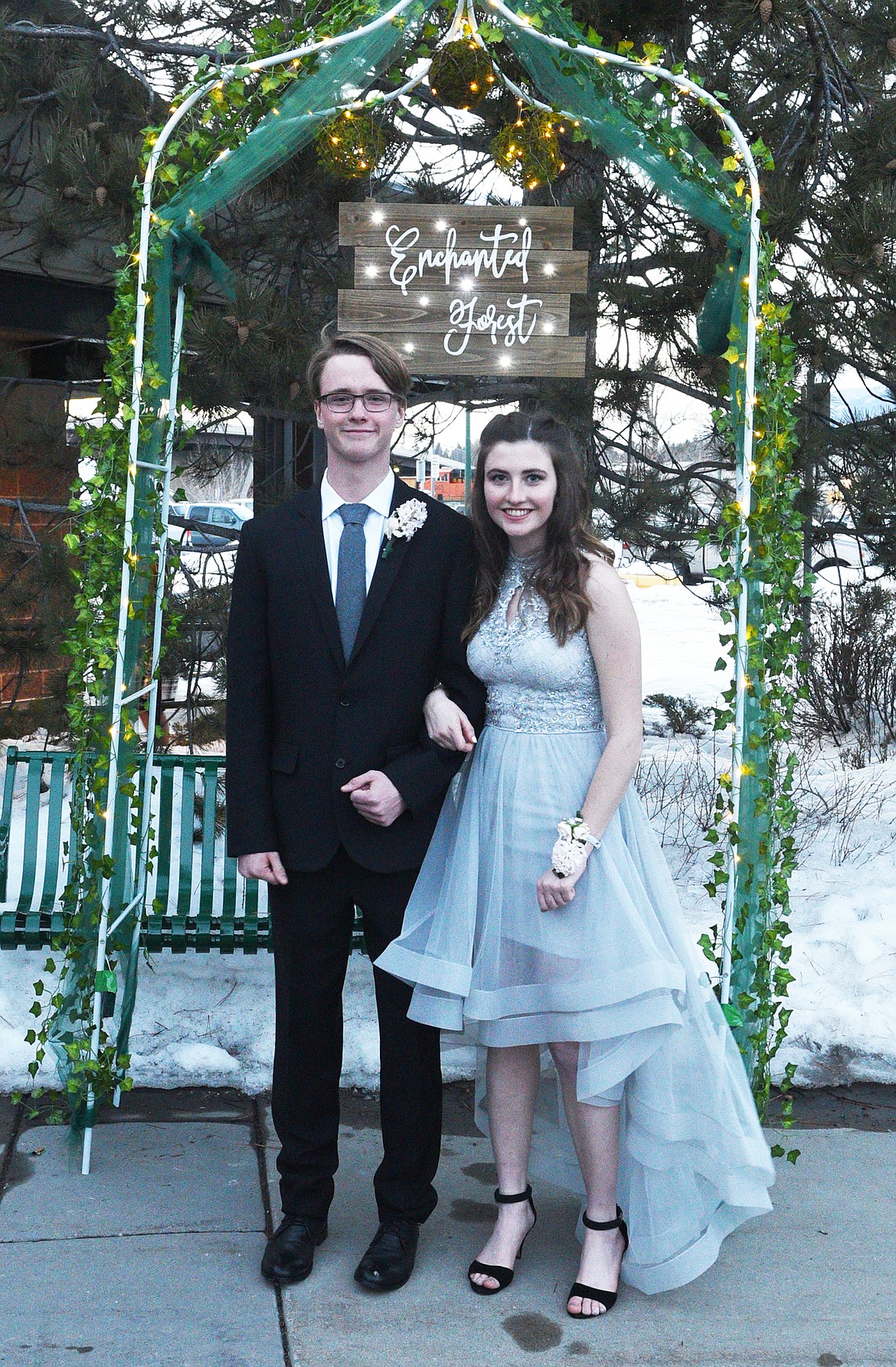 Students walk in the Grand March Saturday night during the Whitefish High School Prom at the O&#146;Shaughnessy Center. (Heidi Desch/Whitefish Pilot)