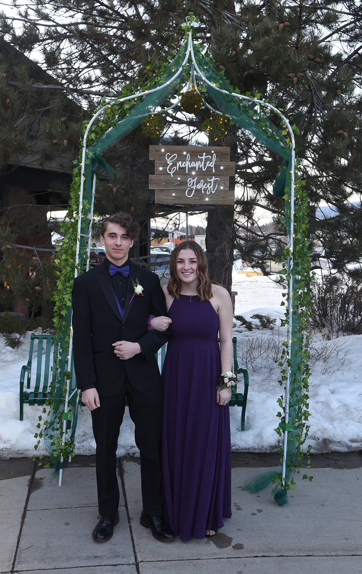 Students walk in the Grand March Saturday night during the Whitefish High School Prom at the O&#146;Shaughnessy Center. (Heidi Desch/Whitefish Pilot)