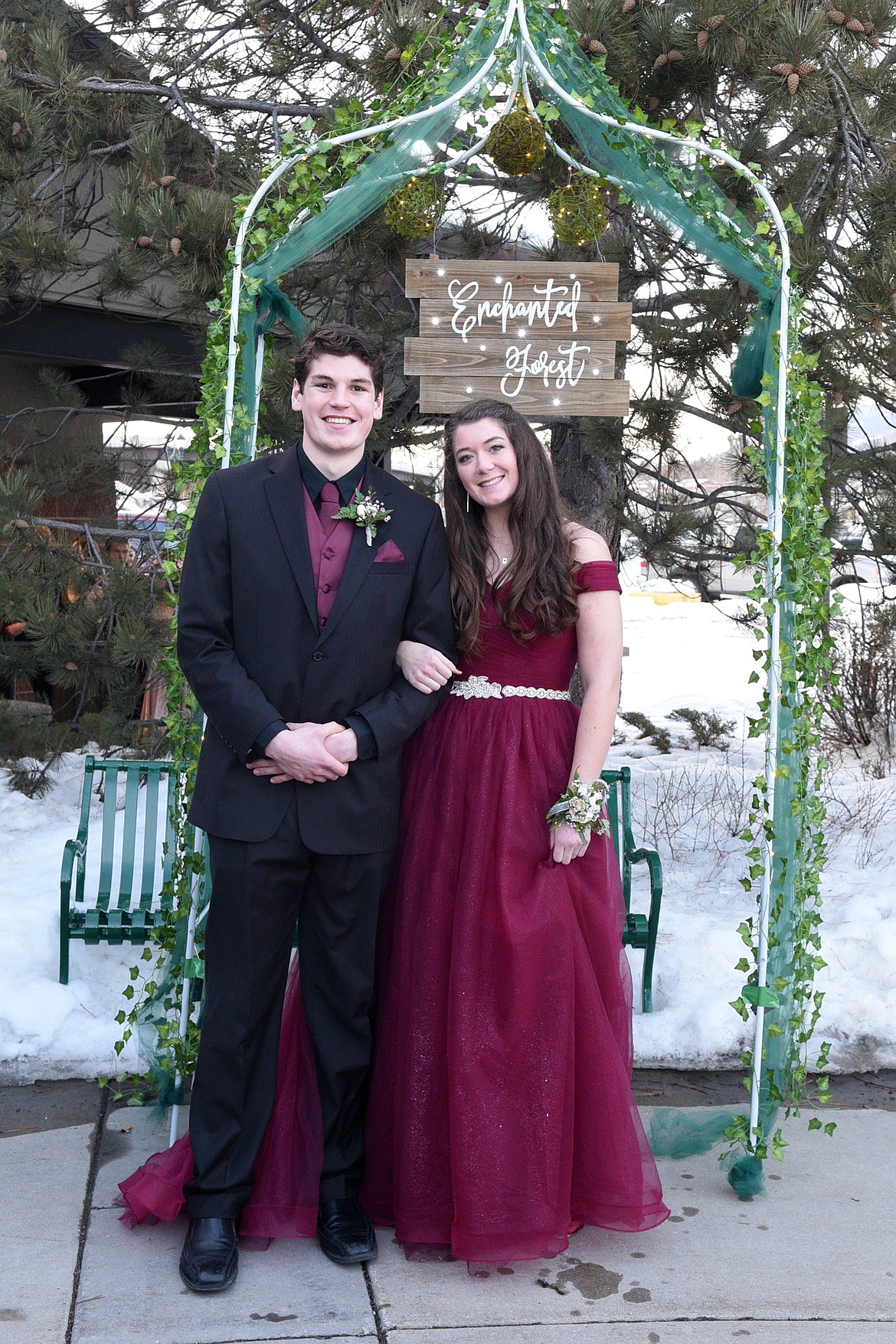 Students walk in the Grand March Saturday night during the Whitefish High School Prom at the O&#146;Shaughnessy Center. (Heidi Desch/Whitefish Pilot)