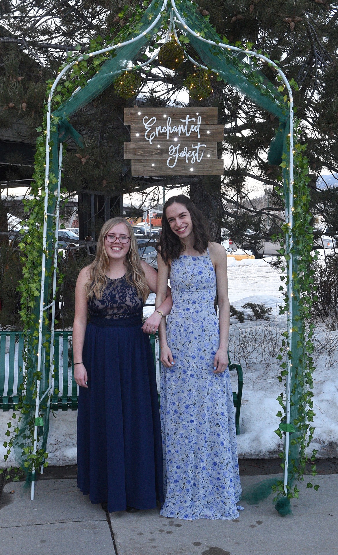 Students walk in the Grand March Saturday night during the Whitefish High School Prom at the O&#146;Shaughnessy Center. (Heidi Desch/Whitefish Pilot)