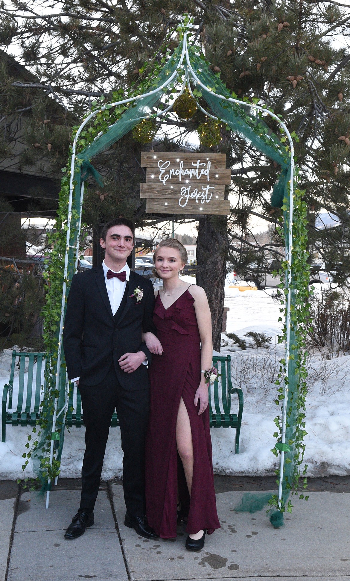 Students walk in the Grand March Saturday night during the Whitefish High School Prom at the O&#146;Shaughnessy Center. (Heidi Desch/Whitefish Pilot)