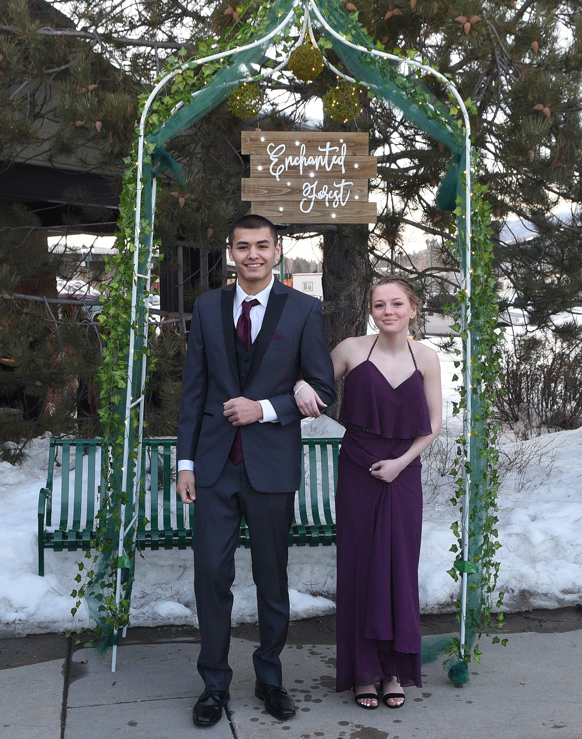 Students walk in the Grand March Saturday night during the Whitefish High School Prom at the O&#146;Shaughnessy Center. (Heidi Desch/Whitefish Pilot)