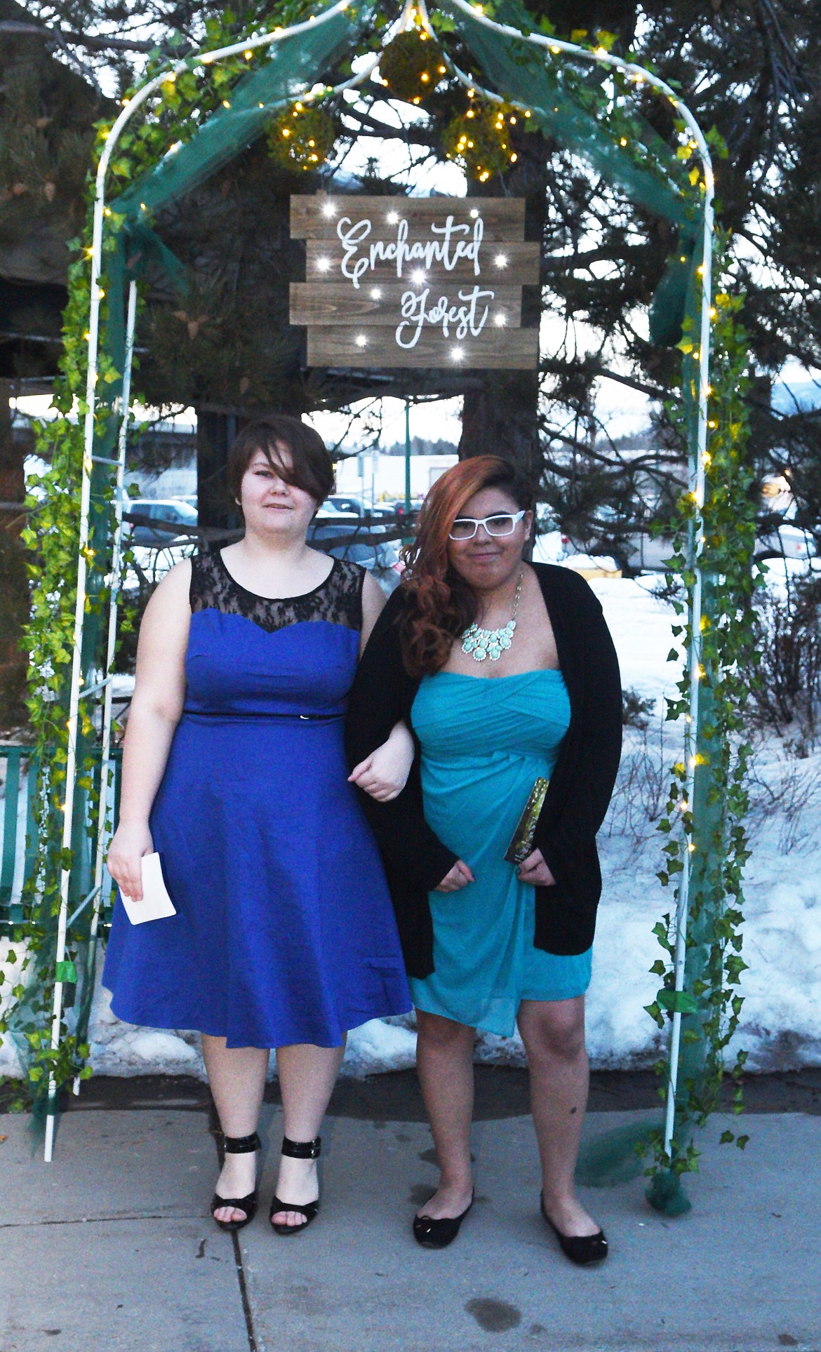 Students walk in the Grand March Saturday night during the Whitefish High School Prom at the O&#146;Shaughnessy Center. (Heidi Desch/Whitefish Pilot)