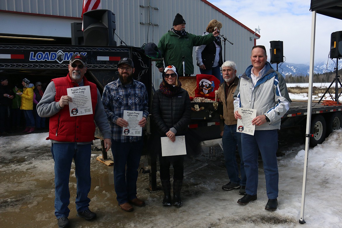 Photo by MANDI BATEMAN
2019 Penguin Plunge judges.