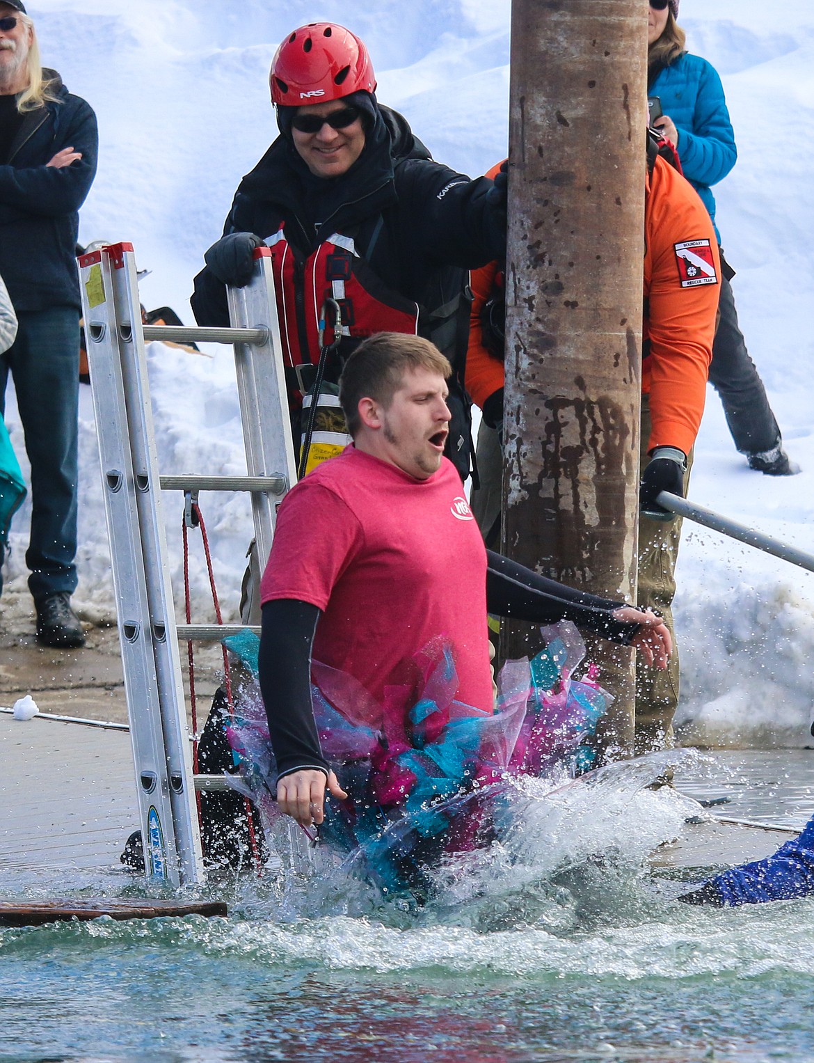 Photo by MANDI BATEMAN
Hundreds attended the 2019 Penguin Plunge on Saturday along the ice-cold Kootenai River. The event raised more than $12,500 for the local Special Olympics program.