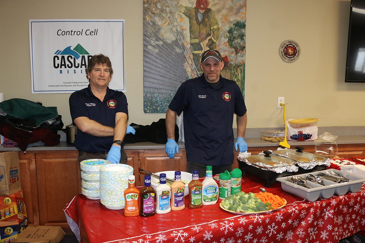 South Boundary firefighters served up side items to go with the spaghetti.