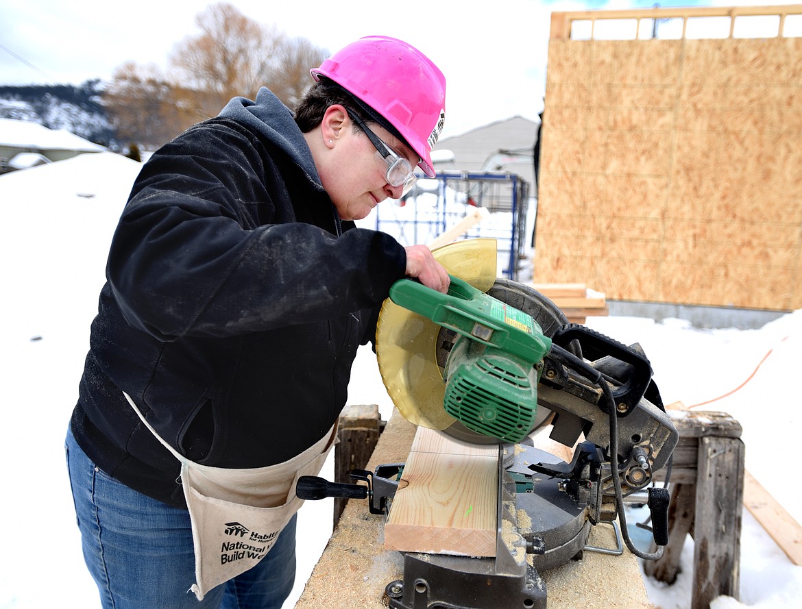 Susan Dykhuizen of Ross Construction was one of the women who came to volunteer at the Women Build.