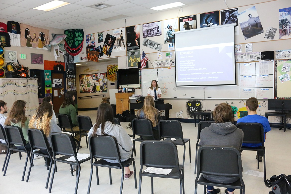 Photo by MANDI BATEMAN
Students learn what it would be like to choose to be a pilot for their career.