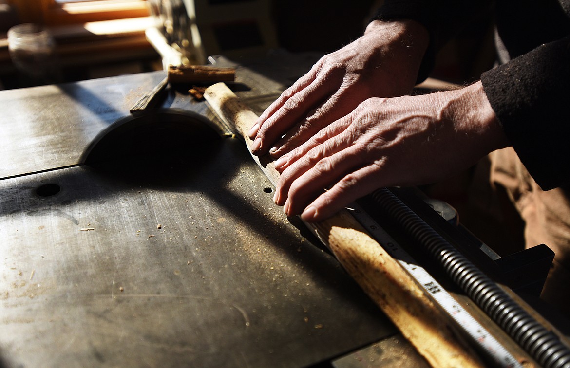 David Secrest working in his home studio in Somers on Thursday, February 21.(Brenda Ahearn/Daily Inter Lake)