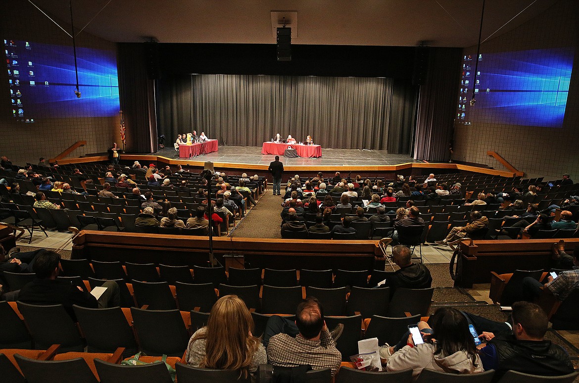 Over 200 attended Thursday night's public hearing on the Kootenai County building permit process. (LOREN BENOIT/Press)