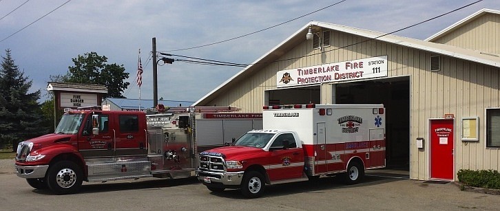 The Timberlake Fire Protection District, which serves Athol, Bayview, Chilco and surrounding areas, will float a permanent override levy proposal to voters during the May 21 election. This is a file photo of the district&#146;s Station 1 in Athol. (Photo courtesy of Timberlake Fire Protection District)