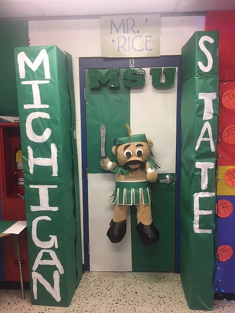 (Courtesy Photo)
March Madness door decorations.