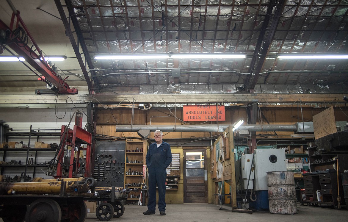 Soon to be retiring Bill Payne stands at the front of his machine shop, Friday at Payne Machinery Inc. &#147;I don&#146;t have any regrets,&#148; he said. (Luke Hollister/The Western News)