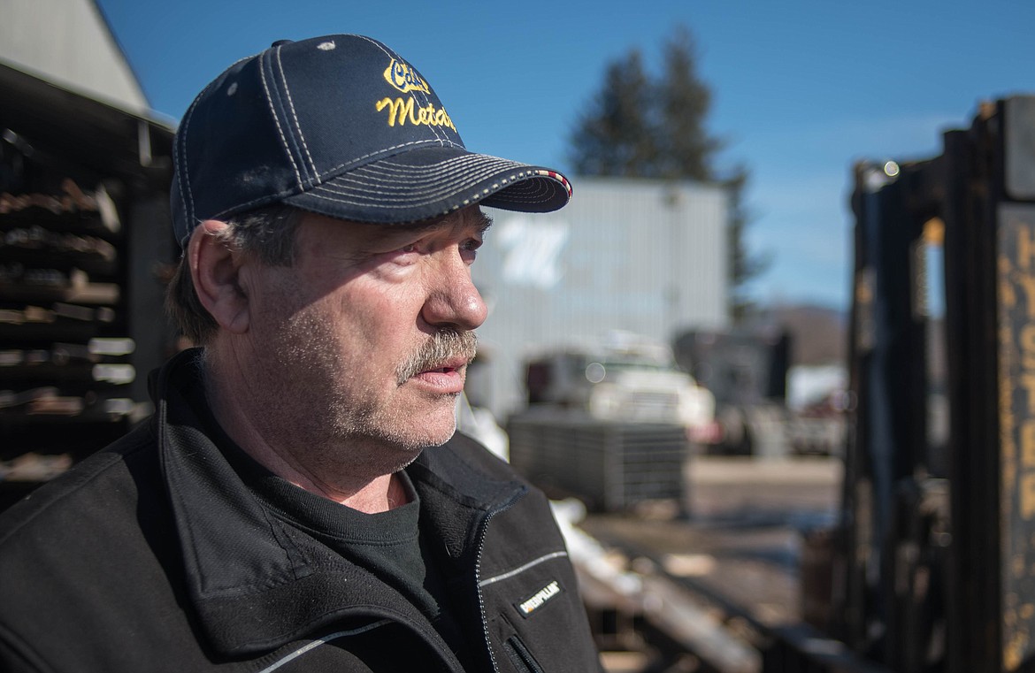 LeRoy Thom talks about expanding his business and the diverse range of projects scattered around his shop&#146;s yard he has worked on, Friday at Montana Machine &amp; Fabrication. (Luke Hollister/The Western News)