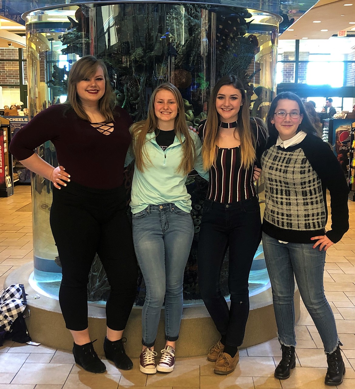 THE ALBERTON BPA team of Eryn Odell, Emmah Baughman, Kristina Solinger and Lyssa Kromrey went to state but did not win a seat at the National Conference in Anaheim next in May. (Photo courtesy of Alberton BPA)