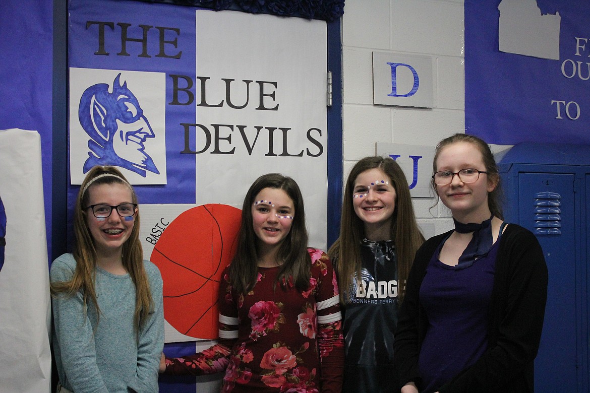 Each door was decorated and had students available to greet the judges &#151; including these young fans of the Duke Blue Devils, the overall No. 1 seed of the NCAA men&#146;s tournament.