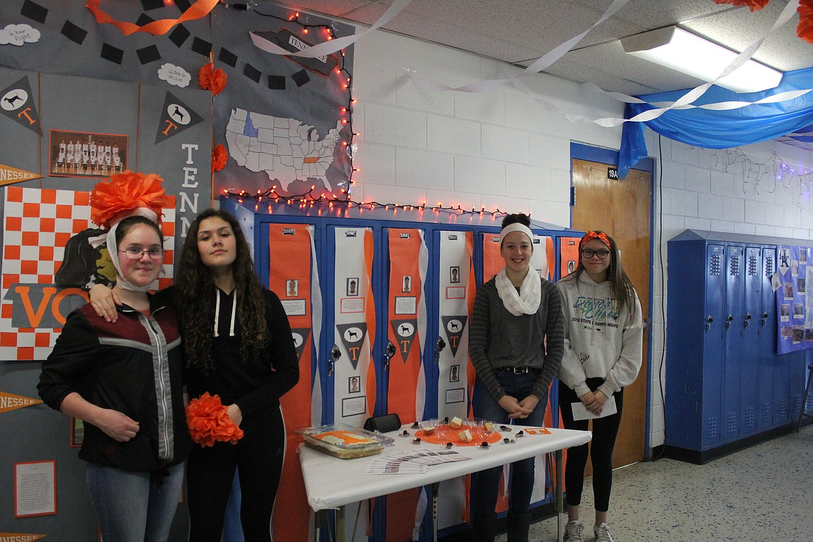 Lulu Flacher, Nevaeah Elliston, Emma Lucas, and Grace Worley sported orange and white to support the Tennessee Volunteers, which have advanced to the Sweet 16 after surviving a furious comeback attempt by the Iowa Hawkeyes.